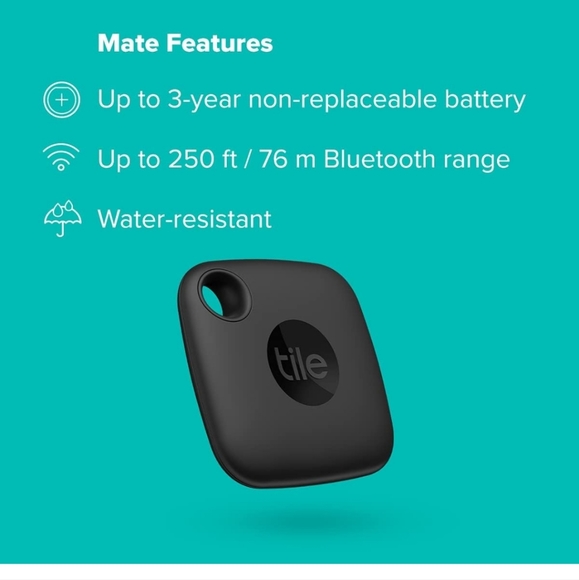 Tile Mate 1-Pack. Black. Bluetooth Tracker, Keys Finder and Item Locator for Key - Picture 2 of 4